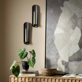 Pilla Wall Mounted Candle Holder Set, Distressed Bronze by Four Hands-Accessories-High Fashion Home