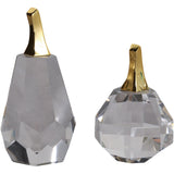Pima Crystal Pear and Apple, Clear, Set of 2-Accessories-High Fashion Home