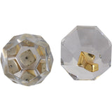 Pima Crystal Pear and Apple, Clear, Set of 2-Accessories-High Fashion Home