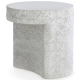 Pincio Sculpted Base Side Table, Millstone-Furniture - Accent Tables-High Fashion Home