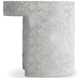 Pincio Sculpted Base Side Table, Millstone-Furniture - Accent Tables-High Fashion Home