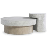 Pincio Sculpted Base Side Table, Millstone-Furniture - Accent Tables-High Fashion Home