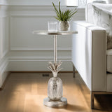 Pineapple Side Table, Silver