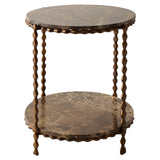 Pinkered Side Table, Bronze