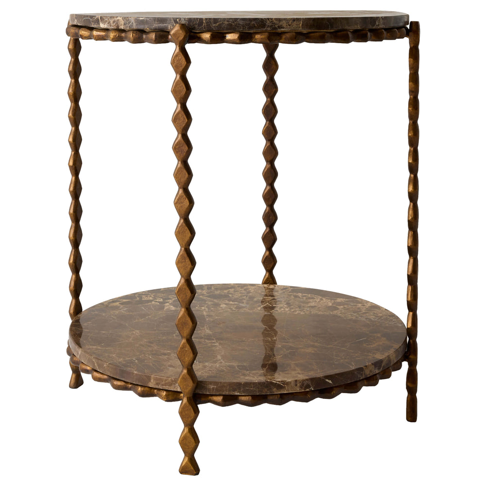 Pinkered Side Table, Bronze