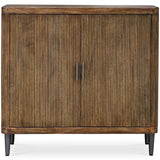 Pinstripe 2 Door Cabinet, Light Walnut