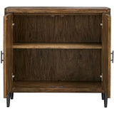 Pinstripe 2 Door Cabinet, Light Walnut