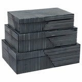 Pinstripe Boxes, Navy, Set of 3-Accessories-High Fashion Home