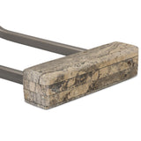 Pixie End Table, Grey Stripe Travertine by Four Hands-Furniture - Accent Tables-High Fashion Home