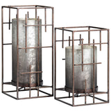 Plaid Hurricanes, Silver, Set of 2-Accessories-High Fashion Home