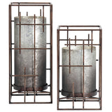 Plaid Hurricanes, Silver, Set of 2-Accessories-High Fashion Home