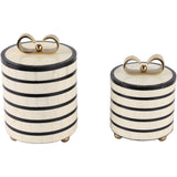 Platted Boxes, Black and White, Set of 2-Accessories-High Fashion Home