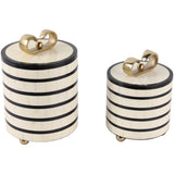 Platted Boxes, Black and White, Set of 2-Accessories-High Fashion Home