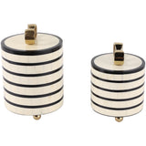 Platted Boxes, Black and White, Set of 2-Accessories-High Fashion Home