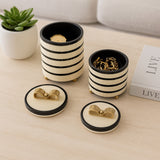Platted Boxes, Black and White, Set of 2-Accessories-High Fashion Home