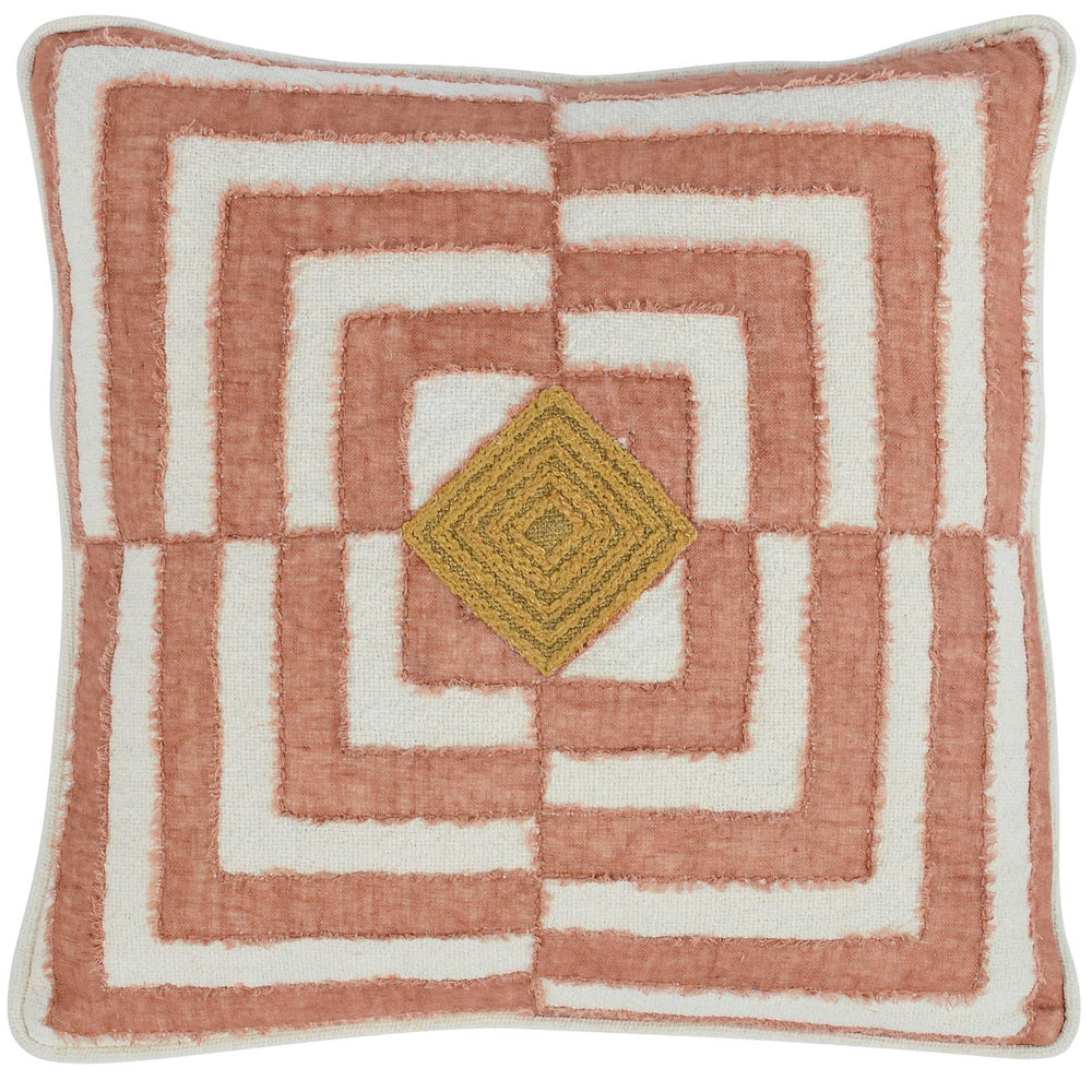 Polaris Sandy Pillow, Pink/Honey