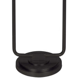 Polly Double Arm Table Lamp, Black/Rattan-Lighting-High Fashion Home