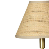 Polly Double Arm Table Lamp, Natural Brass/Rattan-Lighting-High Fashion Home