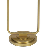 Polly Double Arm Table Lamp, Natural Brass/White-Lighting-High Fashion Home