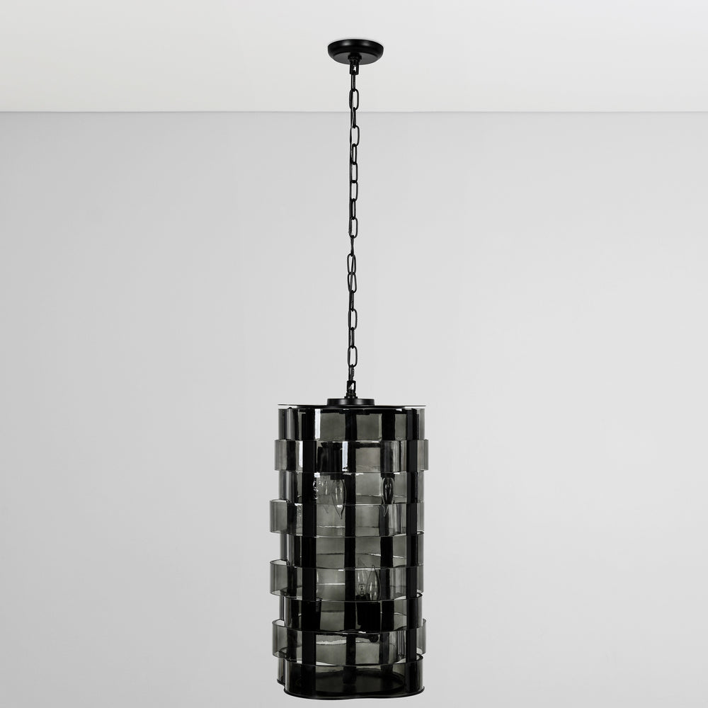 Poppy Tall Chandelier, Smoke Grey-Lighting-High Fashion Home