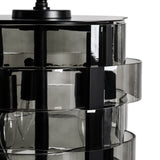 Poppy Tall Chandelier, Smoke Grey-Lighting-High Fashion Home