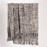 Porter Throw, Black/Ivory