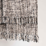 Porter Throw, Black/Ivory