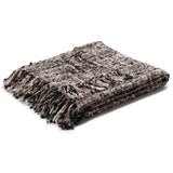 Porter Throw, Black/Ivory