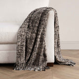 Porter Throw, Black/Ivory