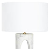 Portia Marble Table Lamp, White