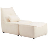 Preda Chair and Ottoman, Ivory