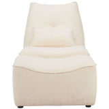 Preda Chair and Ottoman, Ivory
