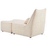 Preda Chair and Ottoman, Ivory