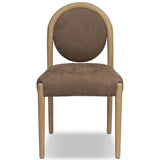 Prentiss Leather Dining Chair, Nubuck Cigar, Set of 2 by Four Hands-Furniture - Dining-High Fashion Home