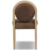 Prentiss Leather Dining Chair, Nubuck Cigar, Set of 2 by Four Hands-Furniture - Dining-High Fashion Home