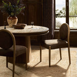 Prentiss Leather Dining Chair, Nubuck Cigar, Set of 2 by Four Hands-Furniture - Dining-High Fashion Home
