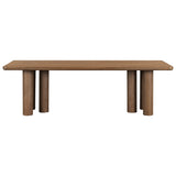 Presidio 96" Dining Table, Warm Oak-Furniture - Dining-High Fashion Home
