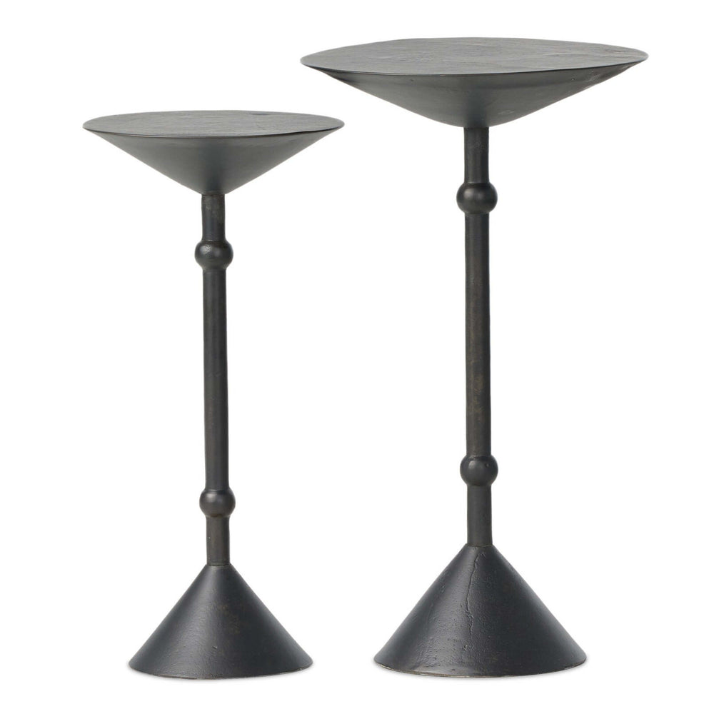 Printa Nesting End Tables, Black Antique by Four Hands-Furniture - Accent Tables-High Fashion Home