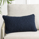 Prism Lumbar Pillow, Navy Blue-Accessories-High Fashion Home