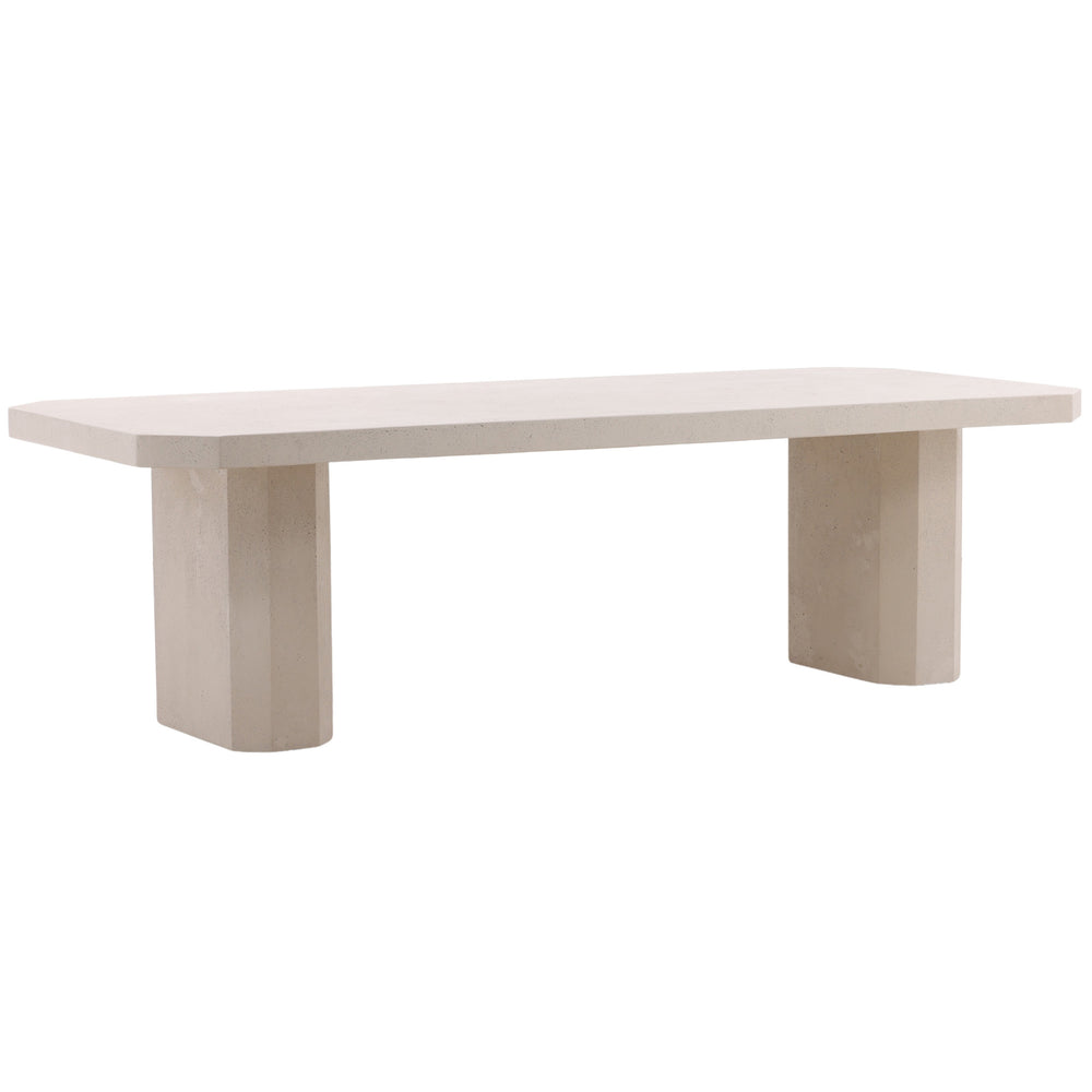 Prism Outdoor Dining Table, Ivory-Furniture - Outdoor-High Fashion Home