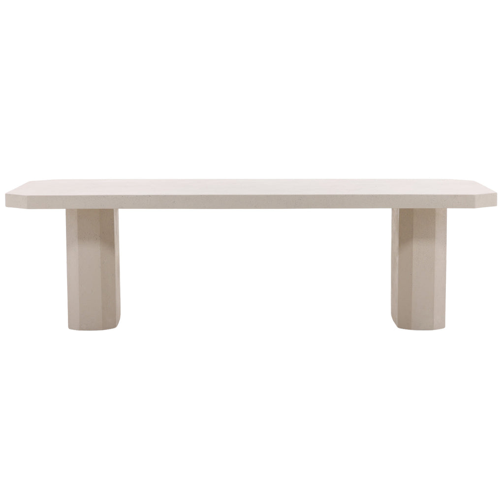 Prism Outdoor Dining Table, Ivory – High Fashion Home