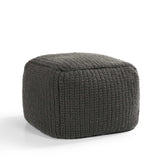 Prism Pouf, Dark Gray-Furniture - Chairs-High Fashion Home