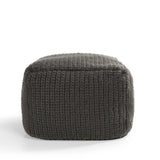 Prism Pouf, Dark Gray-Furniture - Chairs-High Fashion Home