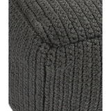 Prism Pouf, Dark Gray-Furniture - Chairs-High Fashion Home