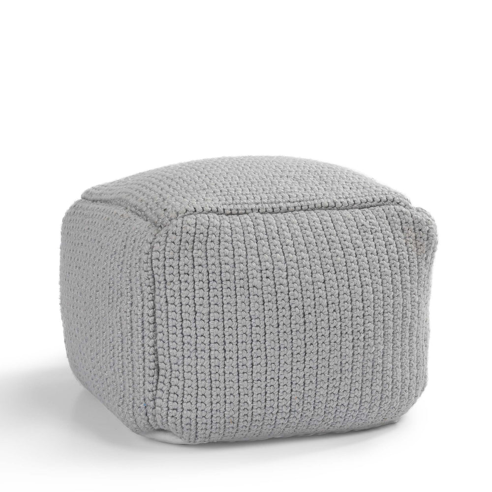 Prism Pouf, Gray-Furniture - Chairs-High Fashion Home