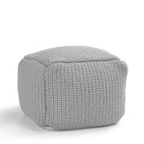 Prism Pouf, Gray-Furniture - Chairs-High Fashion Home