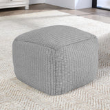 Prism Pouf, Gray-Furniture - Chairs-High Fashion Home