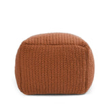 Prism Pouf, Terra Cotta-Furniture - Chairs-High Fashion Home