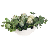 Protea Blooms Centerpiece, Off-White-Accessories-High Fashion Home