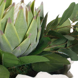 Protea Blooms Centerpiece, Off-White-Accessories-High Fashion Home